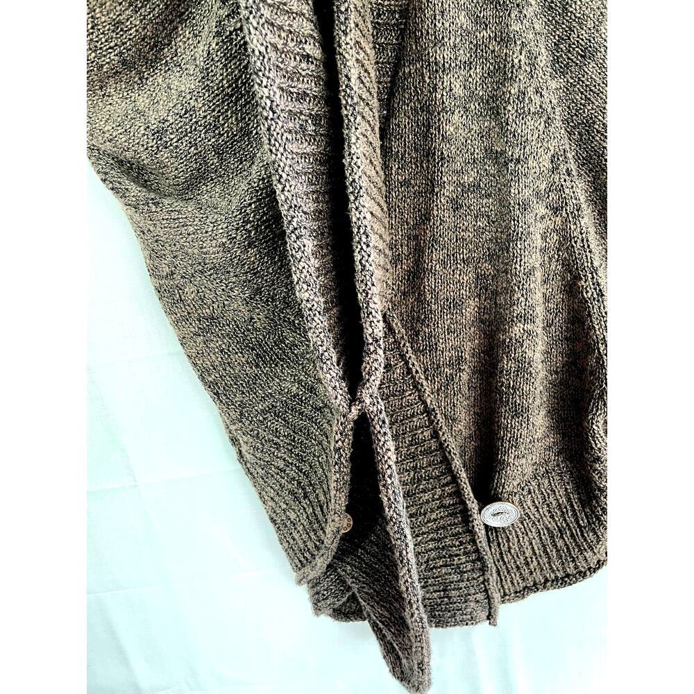SOFT SURROUNDINGS Knit Poncho Cape Size L/XL Wrap Marled Cozy Lagenlook Hygge - Picture 8 of 12